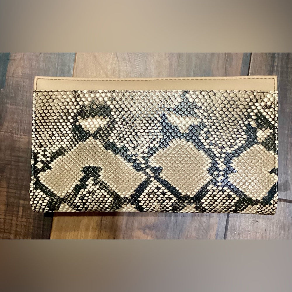 International Concepts INC faux python large wallet/Clutch